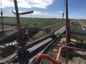 Bridge 31 - double pick setup for NU girders - east span